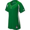 Mizuno Women's Elite 2-Button Game jersey, Forest-White, EXTRA LARGE (XL) view 1