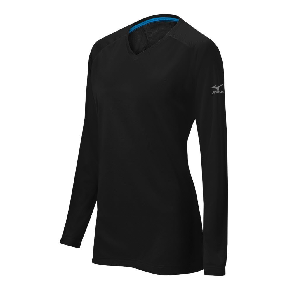Mizuno Girl's Comp Training Top, black, SMALL (S)