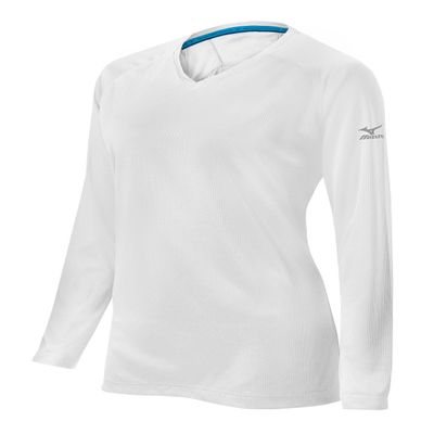 Mizuno Women's Comp Training Top, White, LARGE (L)