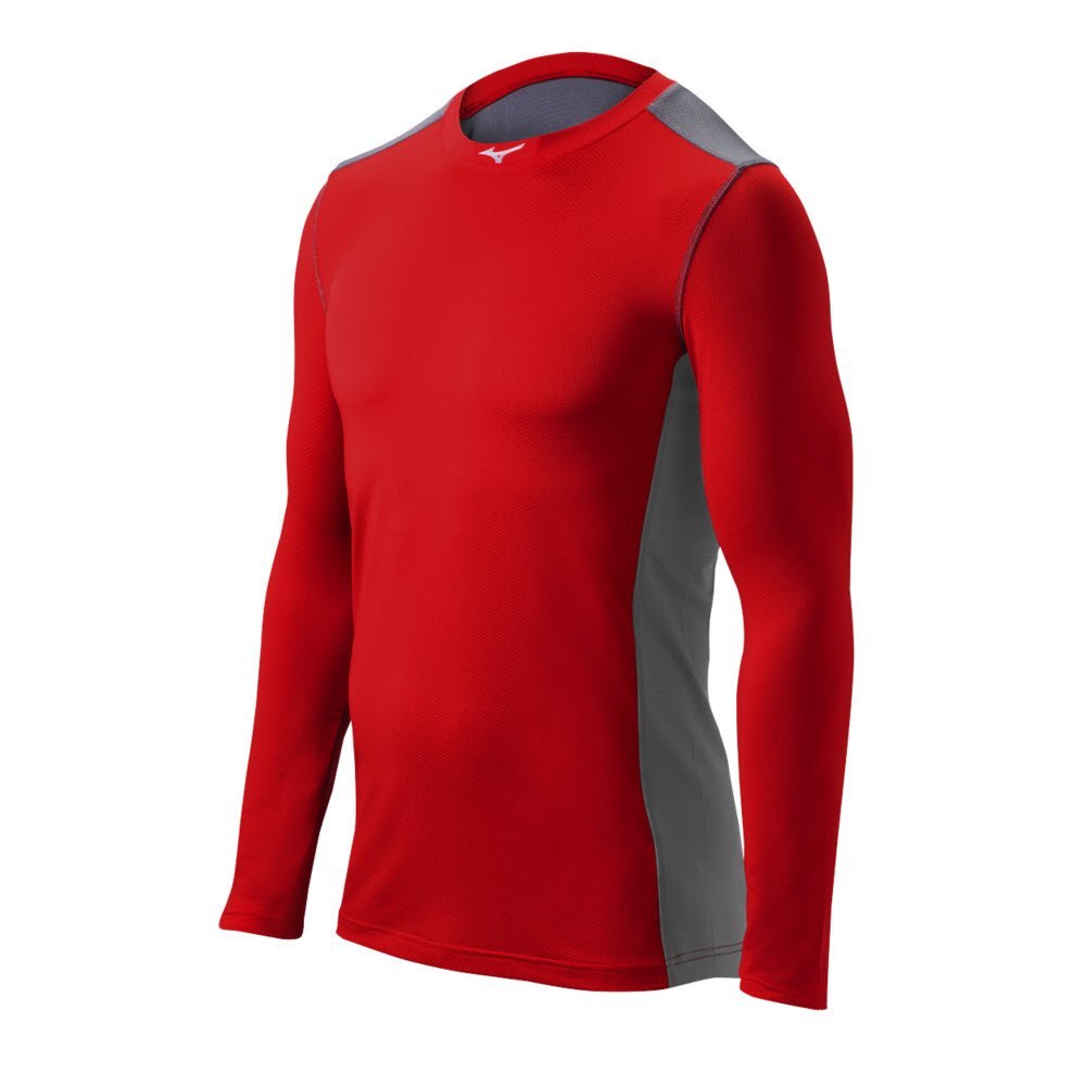Mizuno Youth Elite Stretch sleeve, Red Grey, SMALL (S)