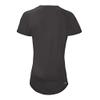 Mizuno Girl's Comp Short-Sleeve V-Neck, Dark CHARCOAL-White, MEDIUM (M) view 2