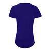 Mizuno Girl's Comp Short-Sleeve V-Neck, Purple-White, MEDIUM (M) view 2