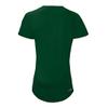 Mizuno Girl's Comp Short-Sleeve V-Neck, Forest-White, MEDIUM (M) view 2