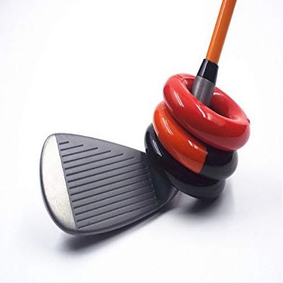 A99 Golf Club Weighted Swing Ring - Swing Warm-Up Tool, Warm Muscles (1 red + 1 Black + 2-Tone)