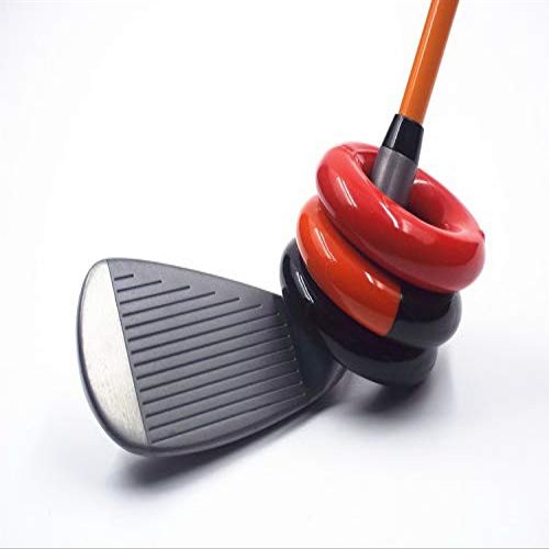 A99 Golf Club Weighted Swing Ring - Swing Warm-Up Tool, Warm Muscles (1 red + 1 Black + 2-Tone)