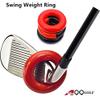 A99 Golf Club Weighted Swing Ring - Swing Warm-Up Tool, Warm Muscles (1 red + 1 Black + 2-Tone) view 3