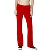 Active USA Regular Leg Stretch Cotton Fold Over Workout Yoga Pants, Small, Red