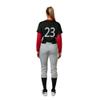 Mizuno Women's Pro Full-Button Game Jersey, Royal/Grey, Small view 3