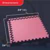We Sell Mats 1/2 Inch Thickness Multipurpose EVA Foam Floor Tiles, Interlocking Floor Mat for Indoor Gym and Home Use, 24 in x 24 in, Pink, 100 Square Feet (25 Tiles) view 3