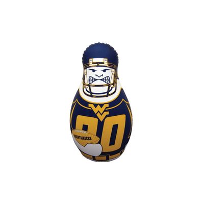 Fremont Die NCAA West Virginia Mountaineers Bop Bag Inflatable Tackle Buddy Punching Bag, Mini: 12" Tall, Team Colors