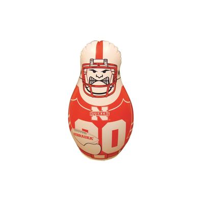 Fremont Die NCAA Nebraska Cornhuskers Bop Bag Inflatable Tackle Buddy Punching Bag, Mini: 12" Tall, Team Colors