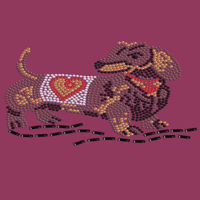 Dachshund # 1 - Bling Rhinestone Dog Breed Bandana