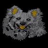 American Eskimo # 2 - Bling Rhinestone Dog Breed Bandana view 1