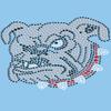 Bulldog Face (White) - Bling Rhinestone Dog Breed Bandana view 1