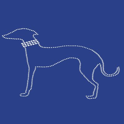 Greyhound Outline - Bling Rhinestone Dog Breed Bandana