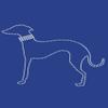 Greyhound Outline - Bling Rhinestone Dog Breed Bandana view 1