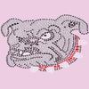 Bulldog Face (White) - Bling Rhinestone Dog Breed Bandana view 1