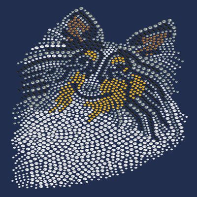 Sheltie Face (Tri Color) - Bling Rhinestone Dog Breed Bandana