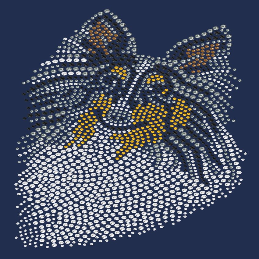Sheltie Face (Tri Color) - Bling Rhinestone Dog Breed Bandana