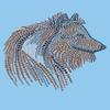 Collie Face - Bling Rhinestone Dog Breed Bandana view 1