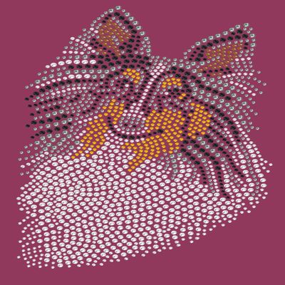 Sheltie Face (Tri Color) - Bling Rhinestone Dog Breed Bandana