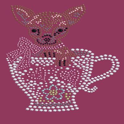 Chihuahua in Teacup - Bling Rhinestone Dog Breed Bandana