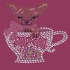 Chihuahua in Teacup - Bling Rhinestone Dog Breed Bandana view 1