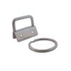 50 Key Fob Hardware with Key Rings Sets - 1" or 1.25" - Pick Color (1", Nickel) view 1
