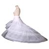 AliceHouse Women's 2-Hoop 3-Layer A-line Wedding Petticoat Train Underskirt 9021 White view 1