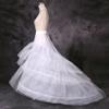 AliceHouse Women's 2-Hoop 3-Layer A-line Wedding Petticoat Train Underskirt 9021 White view 2