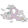 Dog in the Closet, Pink Ribbon with Flowers - Rhinestone Dog Bandana - Choice of Color view 2