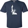 Go All Out XXXXX-Large Navy Blue Adult Statue of Liberty Holding Gun 2nd Amendment T-Shirt view 1