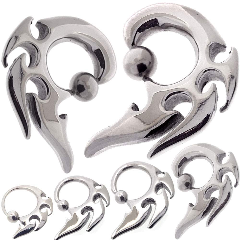 0 00 gauges Ear Plugs Flesh Tunnels Silicone Steel Screw Double Flare Stretching Taper 12 Gauge 12g 2mm