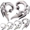 0 00 gauges Ear Plugs Flesh Tunnels Silicone Steel Screw Double Flare Stretching Taper 12 Gauge 12g 2mm view 1
