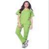 Dagacci Medical Uniform Womens Medical Scrub Set Shirt Top and Pant, Apple Green, XX-Large view 2