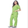 Dagacci Medical Uniform Womens Medical Scrub Set Shirt Top and Pant, Apple Green, XX-Large view 3