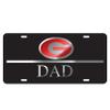 Craftique University of Georgia License Plates (04001) (04005) (04007) (04009) (04013) (04049) (04051) (04053) (Black Acrylic with Red Mirror/Mirror Acrylic Logo (04180)) view 1