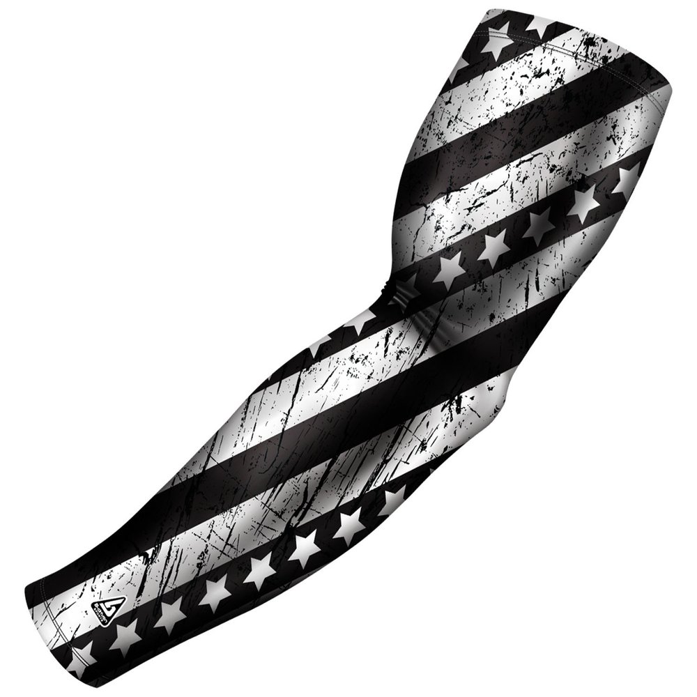 B-Driven Premium Pro-Fit Sports Compression Arm Sleeve (Single) Patriotic Designs Baseball Arm Sleeves - Men Women Youth