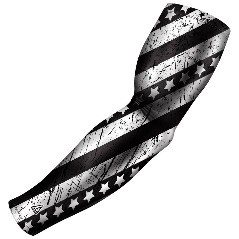 B-Driven Premium Pro-Fit Sports Compression Arm Sleeve (Single) Patriotic Designs Baseball Arm Sleeves - Men Women Youth