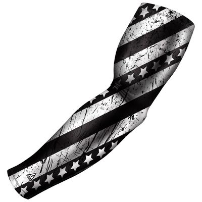 B-Driven Premium Pro-Fit Sports Compression Arm Sleeve (Single) Patriotic Designs Baseball Arm Sleeves - Men Women Youth