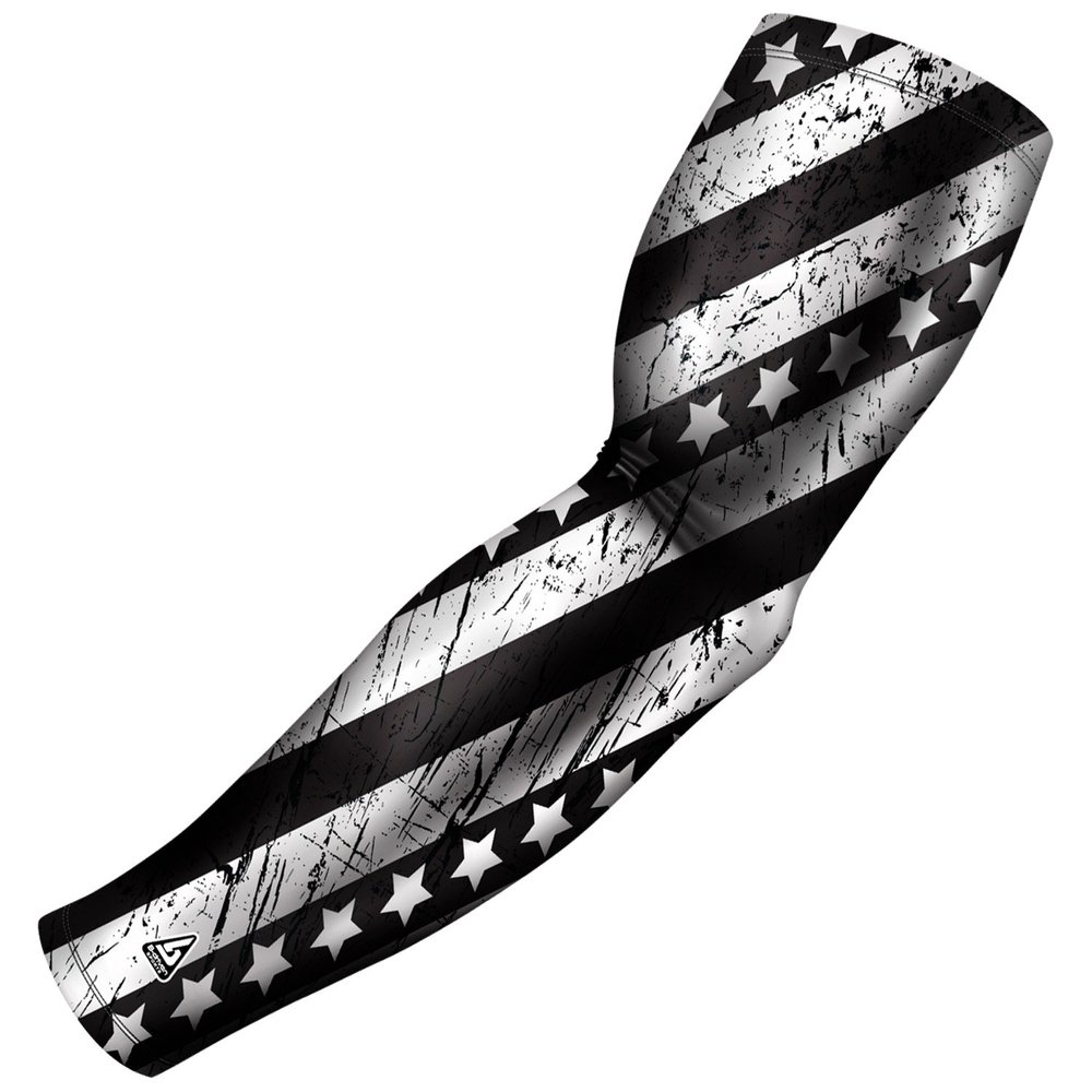 B-Driven Premium Pro-Fit Sports Compression Arm Sleeve (Single) Patriotic Designs Baseball Arm Sleeves - Men Women Youth