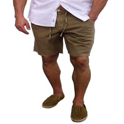 short fin Linen Walking Shorts (Size 30, Taupe L8000)