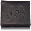 NCAA North Carolina Tar Heels Tri-Fold Leather Wallet, Black view 1