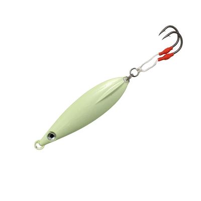 Fat Falling Knife Jigs 350g, 3 Pcs All Glow for Deep Drop Jigging, Ideal for Tuna, Amberjack & Grouper