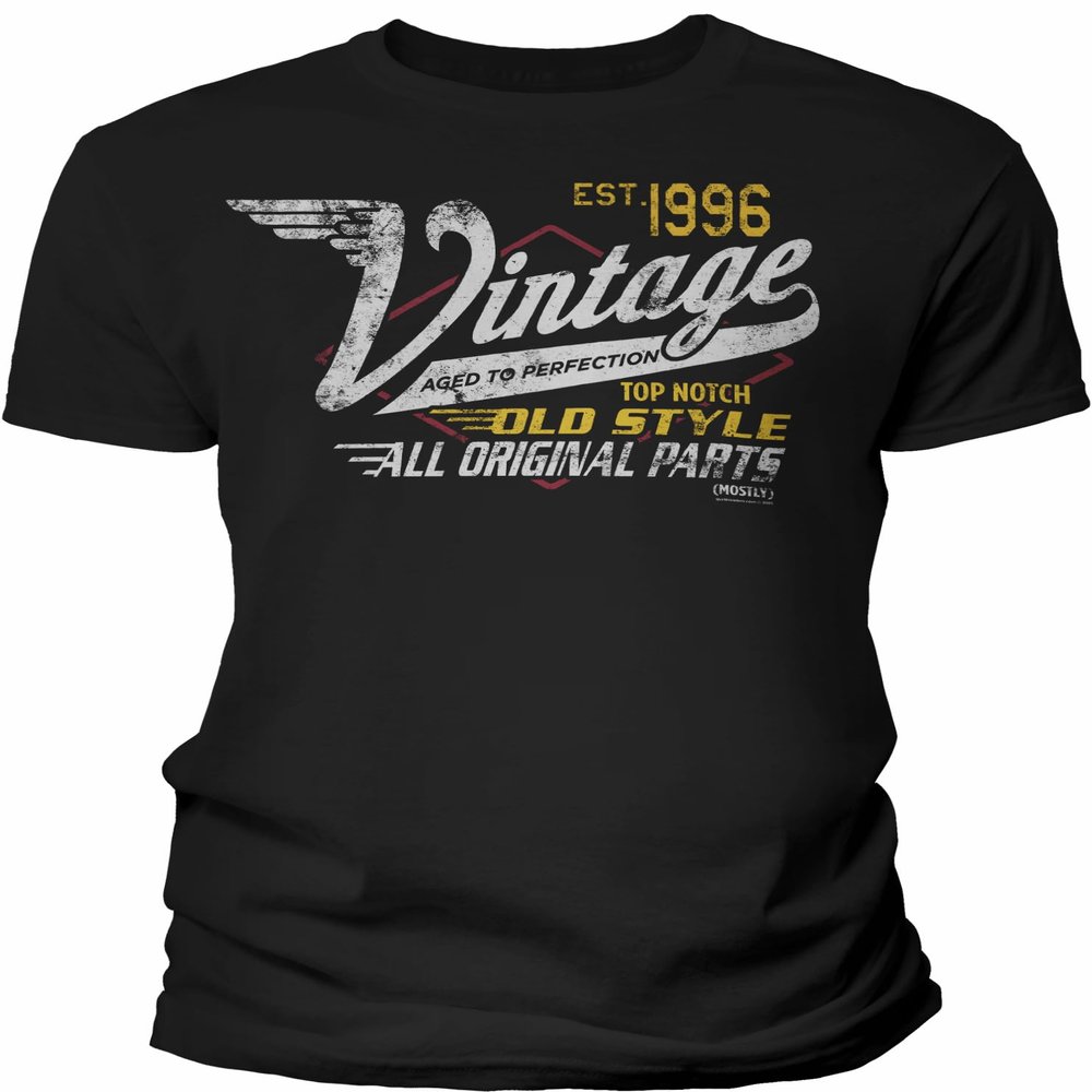 30th Birthday Gift Shirt for Men - Vintage 1996 Aged to Perfection - Racing - Black-4X