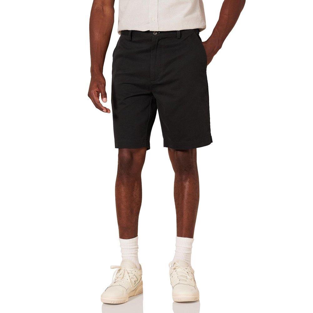 Amazon Essentials Men's Classic-Fit 9" Chino Short, Black, 38