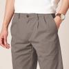 Amazon Essentials Men's Classic-Fit Wrinkle-Resistant Pleated Chino Pant (Available in Big & Tall), Dark Brown, 33W x 29L view 4