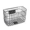Sentan Industry SSK-C430 Bicycle Front Basket with Bottom Rail Wire with Mounting Bracket, Black Metal view 1