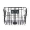 Sentan Industry SSK-C430 Bicycle Front Basket with Bottom Rail Wire with Mounting Bracket, Black Metal view 2