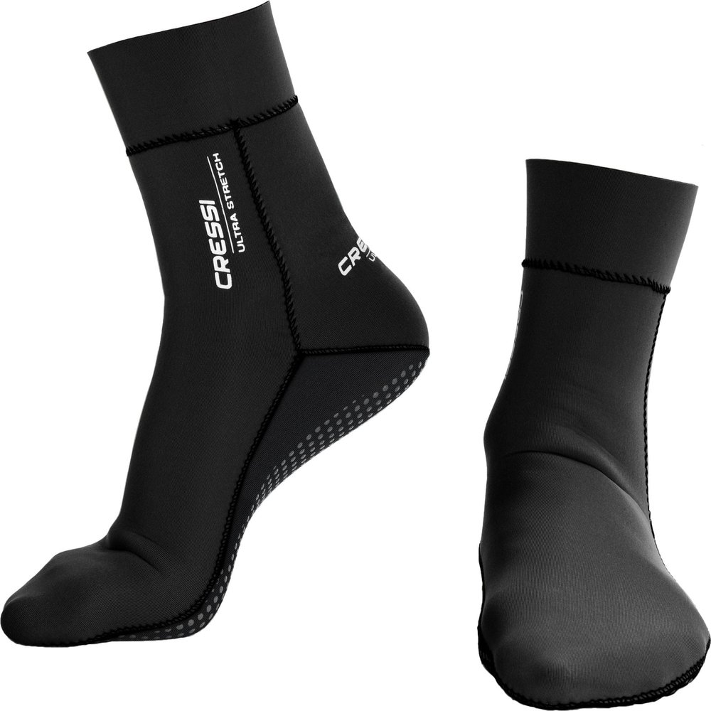 Cressi Ultra Stretch Socks 1.5 mm Diving Socks, Black, L